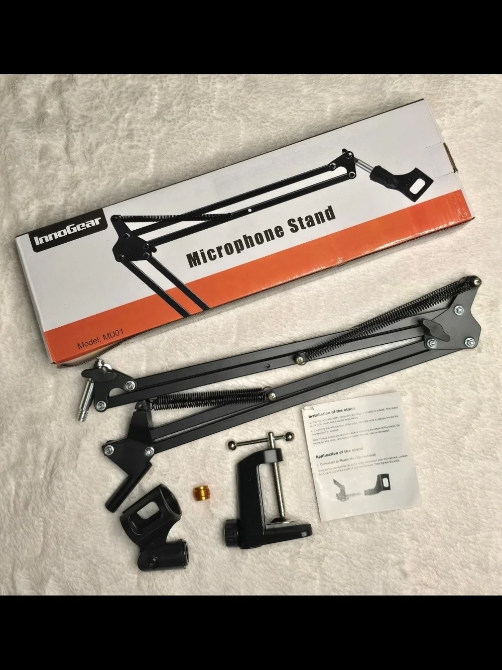 InnoGear Boom Arm Microphone Mic Stand for Blue Yeti HyperX QuadCast SoloCast